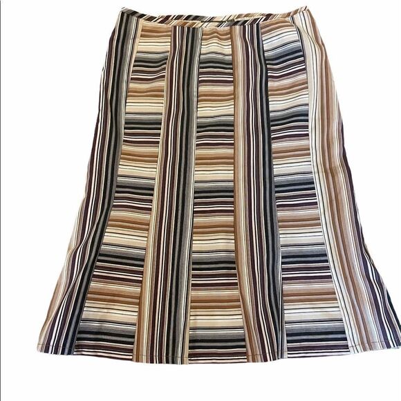MEXX Striped Multi Colour High Waist Trumpet Skirt - Picture 1 of 9